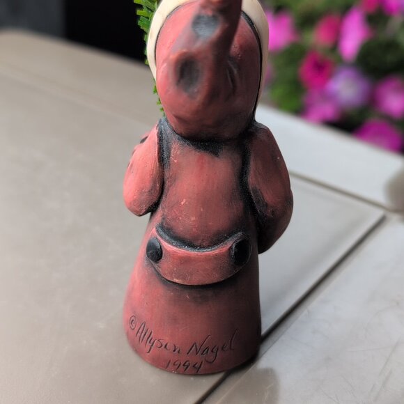 Vintage Allyson Nagel 1994 Santa Figurine Statue 4" Tall Christmas Holiday - Picture 3 of 4